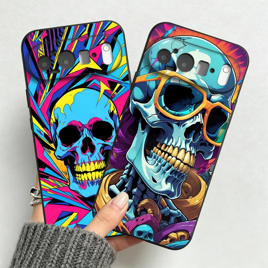Google Pixel 9 Pro - Etui Neon Pop Art Skull na