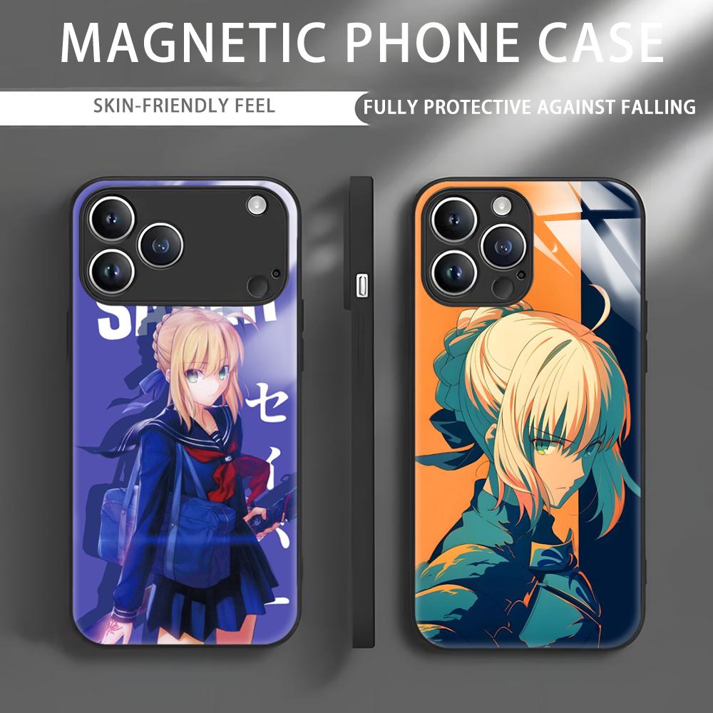Apple Iphone 15 Pro Max - Etui na telefon Anime Fate S-Saber
