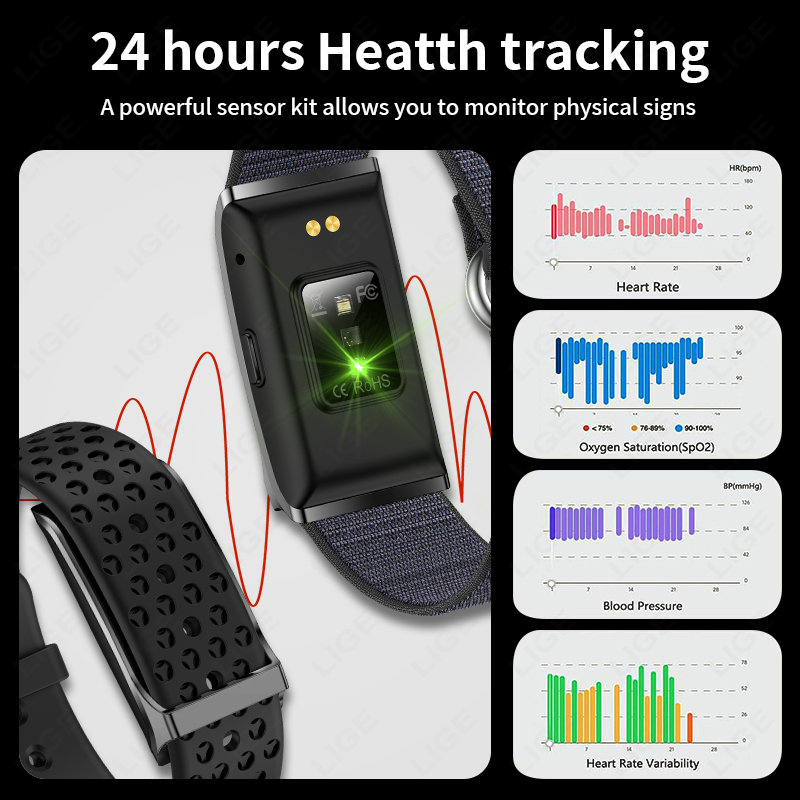 LIGE inteligentny zegarek tętn – Fall Detection Watch recenzja i cena